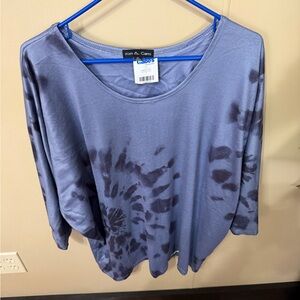 Kim & Cami Women's Long Sleeve Tie-Dye Top